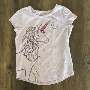 Unicorn Print Kids T-Shirt - Purple